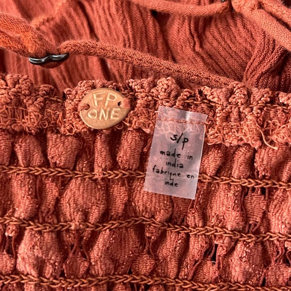 Free People Orange Winding Roads Adella Cami Top NWT Size Small - Picture 9 of 9